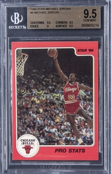 1986 Star #4 Michael Jordan "Pro Stats" - BGS GEM MINT 9.5